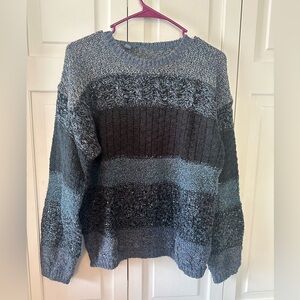 Esprit Blue Striped Sweater Size Small